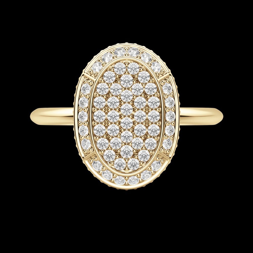 Oval Pavé Ring